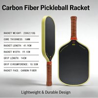 16MM Thick Core Carbon Fiber Pickleball Racket 41.9CM Length Professional Pickleball Paddle with Comfort Grip for Training Compe
