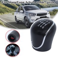 6SP +R MT Gear Shift Knob GearStick Lever Pen Shifter Handball Chrome M10 For SsangYong Actyon 2006-2018 Mitsubishi Outlander II
