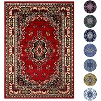Classic Red Oriental Area Rug with Floral Pattern Elegant Persian Style Carpet for Living Room Home Decor for Cold Floors