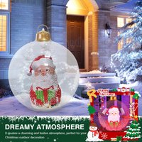 Inflatable Decorative Ball with LED Light Giant Inflatable Ball Ornaments Large PVC Decorated Ball Ornaments for Xmas Porch Lawn
