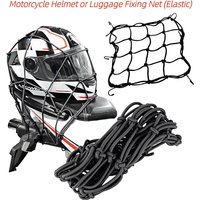 1pc Motorcycle Luggage Net Bike 6 Hooks Hold down Fuel Tank Luggage Mesh Web Bungee Black Motorcycle Bike Tank Car Styling