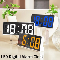 Simple Alarm Clock with LED Display, Large Screen Digital Clock, Bedside Clock for Bedroom, Fashionable Clock