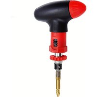 Manual T-type Ratchet Screwdriver Quick Bolt Driver Batch 1/4 Inch Hex Ratchet Bit Handle Adjustable Forward Reverse Hand Tools