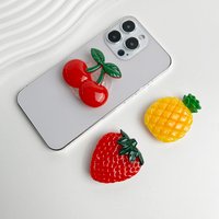 Cute Pineapple Cherry Strawberry Phone Socket for IPhone Samsung Universal Accessories Phone Holder Ring Support Stand