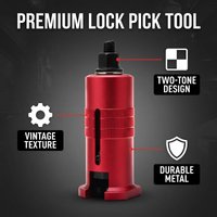 Professional Locksmith Tool Set - Red Stainless Steel Lock Cylinder Puller Nail Extractor for De Clavos Screws