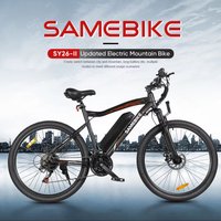 Samebike SY26-II Elektro-Mountainbike, 26' E-Bike, 36V 13Ah Abnehmbarer Akku, 7 Gänge, Reichweite 40-60km
