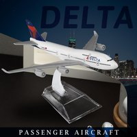 16CM Scale 1:400 Metal Airplane Replica Delta Airlines B747 Alloy Airplane Model Diecast Aircraft Aviation Collectibles Toy