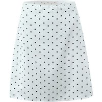 YENKYE 2025 Women Vintage Black White Polka Dot A-line Knee Length Skirt Sexy Low Waist Holiday Summer Skirts