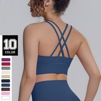 Breathable Backless Cross Yoga Bra for Woman Sexy Yoga Underwear with Chest Pad Women Fitness Yoga Sports Bra Top