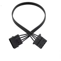 1x Computer Cables Large 4 Pin Male To Female 4P IDE Power Extension Cable 18AWG for Molex Connector