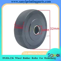 2 Piece 6x32x10MM 89.016.236 Wheel Rubber Roller Feeder For Heidelberg SM102 SM52 Printing Machine