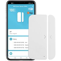 Tuya Smart WiFi Door Sensor Magnetic Window Alarm Detector Works Alexa Google Home Portable ABS Home Security System