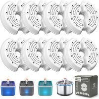 8PC Water Fountain Filters Resin Activated Carbon Fountain Replacement Filter for 2L Cat Water Dispenser Dog Pet Drinking Filter