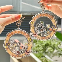 Anime Haikyuu!! Acrylic Keychain Action Figure Cartoon Funny Shakable Keyring Pendant Backpack Decorations Birthday Gifts