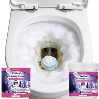 Power Toilet Bowl Cleaner Powder Effervescent Stain Remover for Hard Water Rings & Limescale Fresh Scent Safe on Porcelain