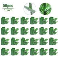 50pcs 11/16/20mm Plant Trellis Stake Clips For Fixed Frame Rod Greenhouse Film Bracket Sun Screen Rod Connector Climbing Pergola