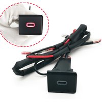 Red LED Fit for VW Caravelle T5 Car Charger Socket Type C PD Charging Outlet Power Adapter Phone Car Accessories 12V/24V