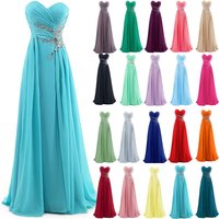A Line Chiffon Strapless Bridesmaid Dresses Crystals Beading Pleat Elegant Wedding Party Formal Prom Evening Corset Back