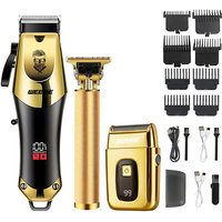 T9 Vintage Herren elektrische Haarschneidemaschine Bartschneider/wiederaufladbare Haarschneidemaschine mit Nasenhaarschneider Kit Freund Geschenk