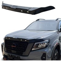 Guard Running LED Type Matte Black Hood Scoop Cover for Nissan Navara NP300