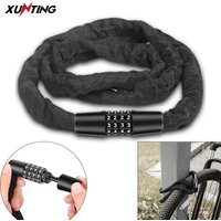 Xunting Bike Lock 4 Digit Combination Heavy High Duty Anti Theft Bike Chain Lock for Secure MTB Rides Easy to Use