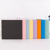 PU Leather Photo Card Macaroon Binder 3 Ring A5 Glitter Cover Kpop Polaroid Photo Album Postcard Collect Book 2 4 Pocket Sleeves