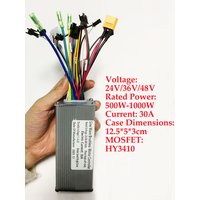 AliExpress NONE 24V/36V/48V 3mode sine wave Brushless motor controller 500W 750W 1000W 30A For S866 V889 S966 No. 2 protocol LCD meter e-Bike