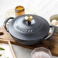 Korean Bowl Soup Pot Casserole Bibimbap Pot Enamel Light Soup Pot Non-stick Enamel Cast Iron Dutch Oven with Lid