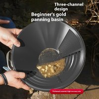 1/3/5Pcs Outdoor Gold Pan With Riffle Design Gold Panning Equipment Prospecting Tool For Gold Mining Metal Detect