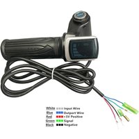 AliExpress NONE 1 Pair 24-48V Universal Electric Handle Bike Twist Throttle With LCD Display Indicator Gas Handle Throttle Lock Key Accessories