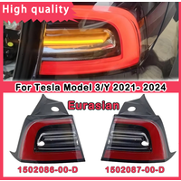 Zestaw tylnych świateł LED, światła stop, wysokiej jakości, trwałe, w kolorze eurasyjskim żółtym, do Tesla Model 3/Y 2021-2024, numery katalogowe 1502086-00-D 1502087-00-D
