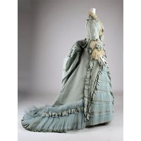 1870s Victorian Afternoon Walking Dress Duchess Edwardian Baroque Bustle Gothic Civil War Southern Belle Ball Gown