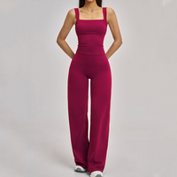 Women 2 PCS Yoga Set Gym Workout Sets Shockproof Sport Vest Yoga Suit High Waist Flared pants Female Running Fitness Sportswear