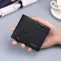 Fashion men's wallet short card bag coin money bag leather personalized card holder