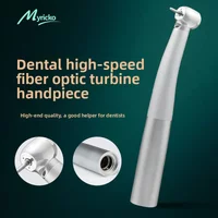 Myricko Dental High-Speed Fiber Optic LED Air Turbine Handpiece Push Button Ceramic Bearing Autoclavable Dentist Tool