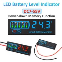 3S-14S DC7-55V Battery Level Indicator 12V 24V 36V 48V 18650 Lipo Lithium Battery Capacity Board Voltage Battery Charging Tester