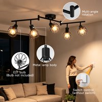 Metal Retro Ceiling Lamp LED Chandelier Replaceable E27/E14 Bulb Pendant Light for Home Kitchen Hanging ceiling Lights Fixture