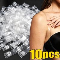 10pcs Invisible Bra Straps Transparent Non Slip Adjustable Shoulder Strap Women Elastic Silicone Bra Belt Underwear Accessories