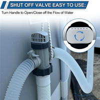 ABZC-Pool Hose Plunger Valve For Intex Above Ground Pool And Pool Pump, 11872 Dual Split Hose Plunger Valve Replacement Parts