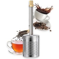 Stainless Steel Press Coffee Maker Reusable Fine Mesh Coffee Tea Infuser Portable Final Press Coffee Brewer for Home Office