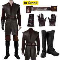 Fancy Dress Anakin Cosplay For Men Costume Waist Belt Gloves Movie Space Battle Outfits Male Halloween Party Cloth