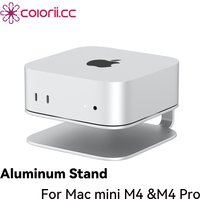 Mac mini Desktop Stand for Mac Mini M4 /M4 Pro 2024 Heat Dissipation Aluminum Mount Dock Cooling Holder Accessories