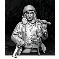 1/10 resin soldier model GK - World War II American machine gunner - unassembled and unpainted DIY kit - 1081X
