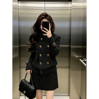 Winter Fashion Korean Style Small Parfum Rich Girl Miu Series Super Popular Outfit Whole Set Anti-Aging OOTD Set for Women