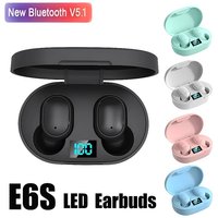 E6S TWS Wireless Headphones Sports Waterproof Bluetooth 5.0 Earphone Stereo Headset with Microphone for Iphone Xiaomi Vivo Oppo