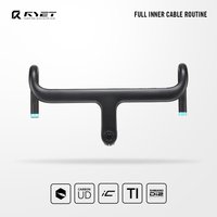 RYET Road Integrated Handlebar Full Inner Cable Handlebar 28.6mm Carbon Handlebars For Road Racing Bicycles Cycling Accessories