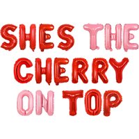 Cherry Themed Birthday Party Decoration,She's The Cherry On Top Balloons Banner for Baby Shower Birthday Party Supplies