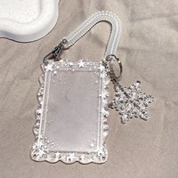 Abs Card Holder Wear-Resistant 3 Inch Photocard Holder Transparent Card Holder Anti-Loss Card Sleeve For Campus Cards Id