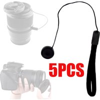 5PCS Lens Cover Cap Keeper Holder Rope Hanging Cord For DSLR SLR Camera, Anti-Lost Lens Cover Rope