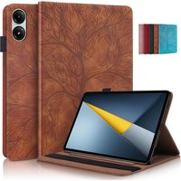 For Poco Pad M1 Case 12.1 inch Embossed Tree PU Leather Wallet Flip Cover For Funda Xiaomi poco pad m1 12.1 2025 Case Etui